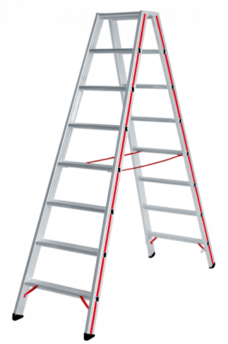 Alu Stufen-Stehleiter, beidseitig begehbar (SC80)