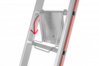 Klappbarer Universal-Leiterntritt für sicheren Stand auf der Leiter