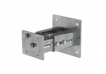 Verzinktes Distanzsegment mit verstellbarem Wandabstand 180–245 mm – robustes Montagezubehör für Grund- und Erweiterungspodeste.