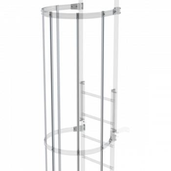 Rückenschutzstrebe 3000 mm lang für Steigleiter, erhältlich in Aluminium, Stahl verzinkt oder Edelstahl V2A