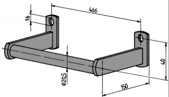 Einhängerohr für die Montage auf Beton oder Mauerwerk
