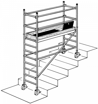 Treppen Fahrgerüst mit Ausleger (SC60)