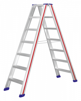 Alu Stufen-Stehleiter, beidseitig begehbar (SC60)