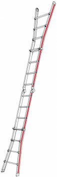 Teleskopleiter, vierteilig
