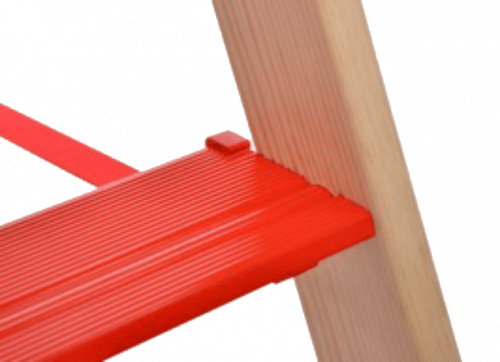 Holz- Alu Stehleiter mit Stufen