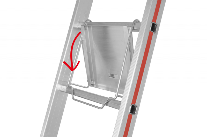 Klappbarer Universal-Leiterntritt für sicheren Stand auf der Leiter