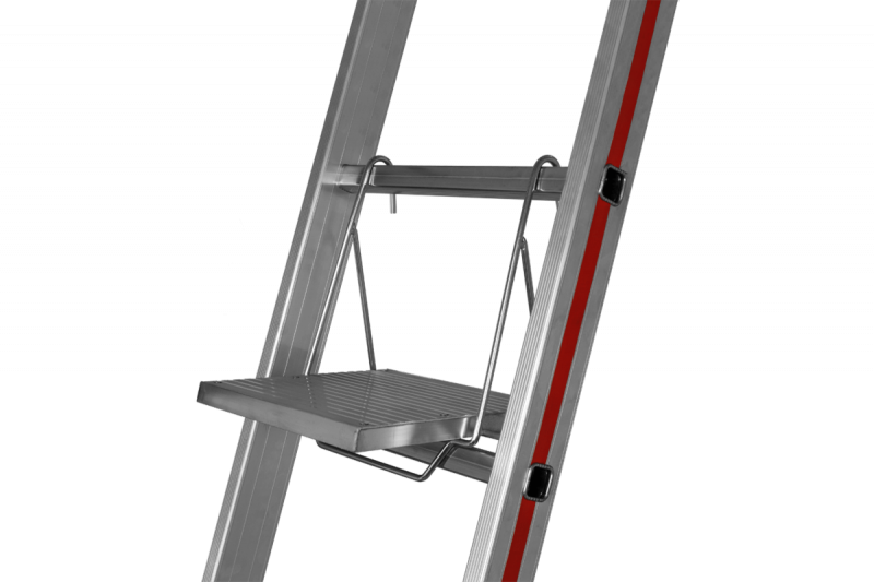 Klappbarer Universal-Leiterntritt für sicheren Stand auf der Leiter