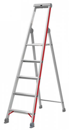 Alu Stufen-Stehleiter mit Sicherheitsbrücke (SC40)