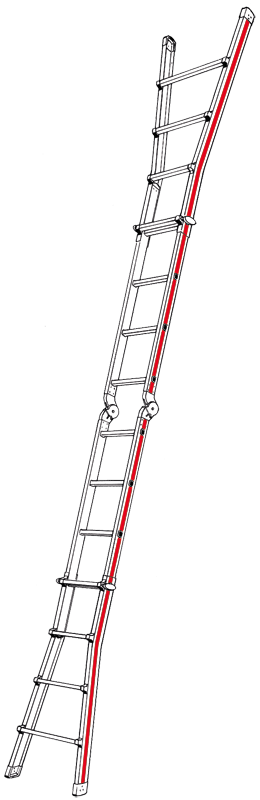 Teleskopleiter, vierteilig