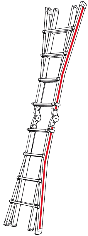 Teleskopleiter, vierteilig