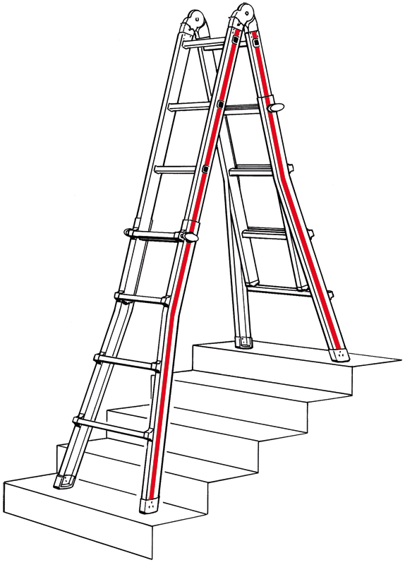 Teleskopleiter, vierteilig